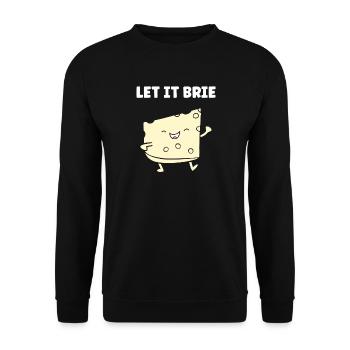 Humour fromage brie - Sweat-shirt Unisexe - noir - Devant - Alina (178cm) & Michal (187cm)