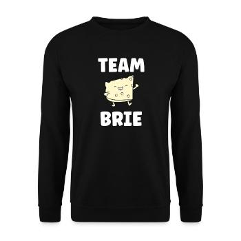 Humour fromage brie - Sweat-shirt Unisexe - noir - Devant - Alina (178cm) & Michal (187cm)