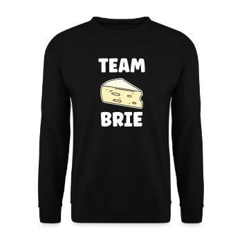 Humour fromage brie - Sweat-shirt Unisexe - noir - Devant - Alina (178cm) & Michal (187cm)