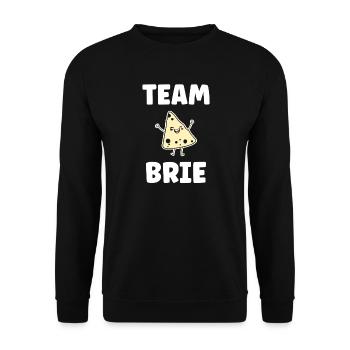 Humour fromage brie - Sweat-shirt Unisexe - noir - Devant - Alina (178cm) & Michal (187cm)