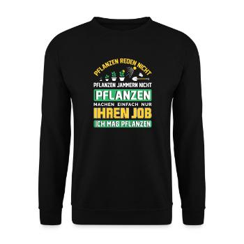 Garden Gardener Gardening Gardening Gardening Gardening - Unisex Sweatshirt - black - Front - Alina (178cm) & Michal (187cm)