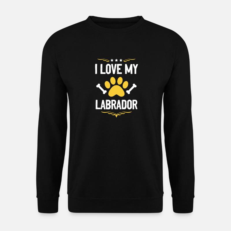 Ich liebe Labrador Pfote - Unisex Pullover - Schwarz