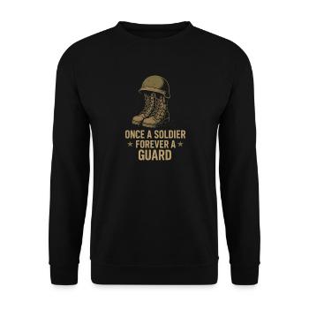 Army Veteran National Guard Veteran in - Unisex Sweatshirt - black - Front - Alina (178cm) & Michal (187cm)
