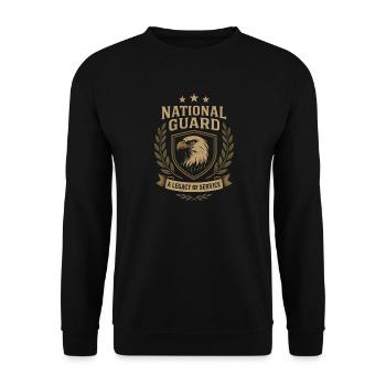 Army Veteran National Guard Veteran in - Unisex Sweatshirt - black - Front - Alina (178cm) & Michal (187cm)