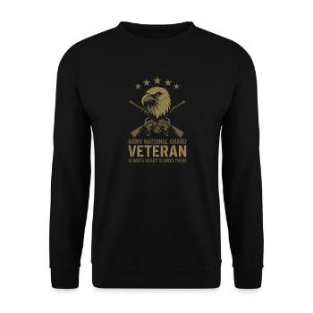 Army Veteran National Guard Veteran in - Unisex Sweatshirt - black - Front - Alina (178cm) & Michal (187cm)
