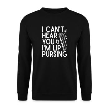 Harmonica Musican Lip Pursing Harmonica - Unisex Pullover - Schwarz - Vorne - Alina (178cm) & Michal (187cm)