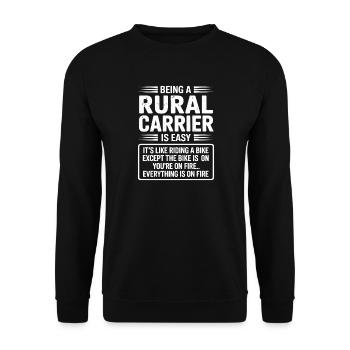 Rural Carriers Postal Worker Mail Delivery Mailman - Unisex Sweatshirt - black - Front - Alina (178cm) & Michal (187cm)
