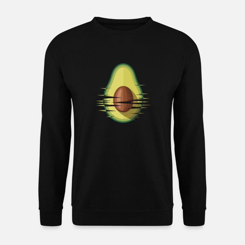 Avocado Glitch Grafik - Unisex Pullover - Schwarz