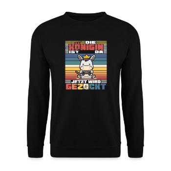 Gamen Women - Unisex Sweatshirt - black - Front - Alina (178cm) & Michal (187cm)