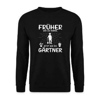 Garden Gardener Gardening Gardening Gardening Gardening - Unisex Sweatshirt - black - Front - Alina (178cm) & Michal (187cm)