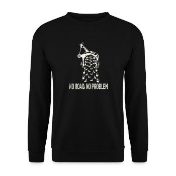 Mode Aventure – Pas de route, pas de problème - Sweat-shirt Unisexe - noir - Devant - Alina (178cm) & Michal (187cm)
