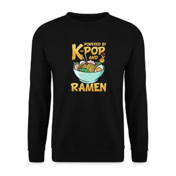 K-Pop Korea-Popmusik Ramen Nudelsuppe Japan - Unisex Pullover - Schwarz - Vorne - Alina (178cm) & Michal (187cm)
