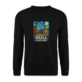 Hull England - Unisex Sweatshirt - black - Front - Alina (178cm) & Michal (187cm)