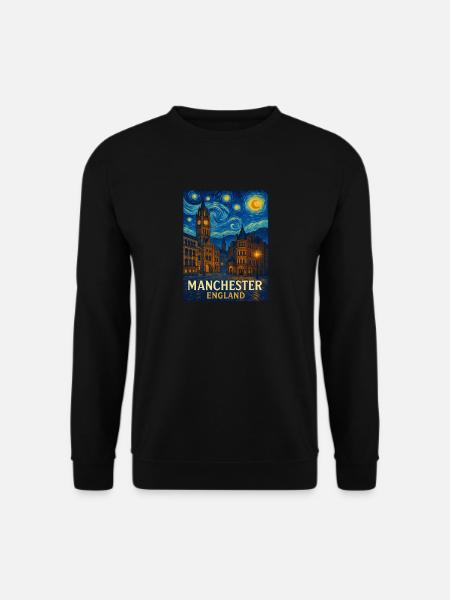 Manchester, Angleterre - Sweat-shirt Unisexe - noir