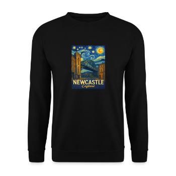 Newcastle, England - Unisex Sweatshirt - black - Front - Alina (178cm) & Michal (187cm)