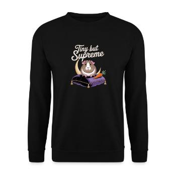 Minuscule mais cochon d’Inde - Sweat-shirt Unisexe - noir - Devant - Alina (178cm) & Michal (187cm)