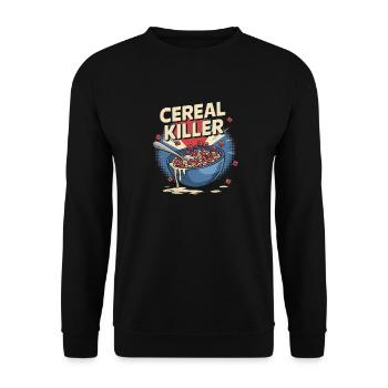 Cereal Killer - Retro Breakfast - Unisex Sweatshirt - black - Front - Alina (178cm) & Michal (187cm)