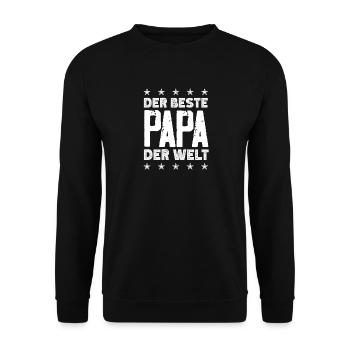 Lustiges Vatertag Geschenk Papa Bier - Unisex Pullover - Schwarz - Vorne - Alina (178cm) & Michal (187cm)