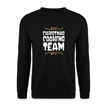 Christmas Cooking Baking Team - Unisex Sweatshirt - black - Front - Alina (178cm) & Michal (187cm)