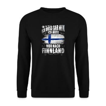 Finlande - Sweat-shirt Unisexe - noir - Devant - Alina (178cm) & Michal (187cm)