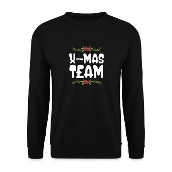 X-Mas Team - Unisex Sweatshirt - black - Front - Alina (178cm) & Michal (187cm)