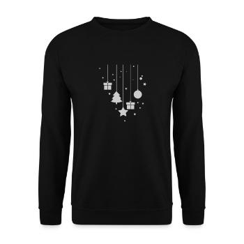 Christmas Tree Decorations Merry Christmas Christmas Tree - Unisex Sweatshirt - black - Front - Alina (178cm) & Michal (187cm)