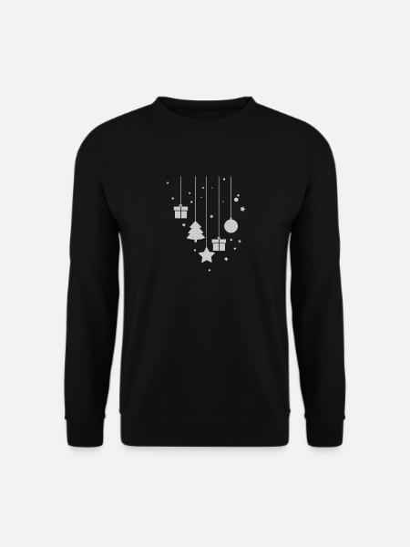 Weihnachtsbaumschmuck Frohe weihnachten Christbaum - Unisex Pullover - Schwarz