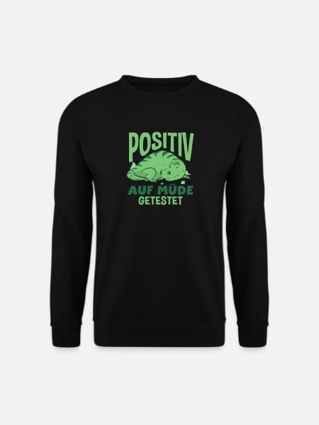 Tested Positive for Tired Dino Humor - Unisex Sweatshirt - black