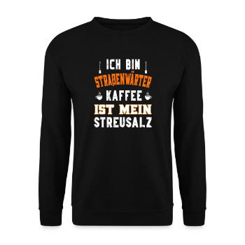 Road Maintenance Workers - Coffee Is My Road Salt - Unisex Sweatshirt - black - Front - Alina (178cm) & Michal (187cm)