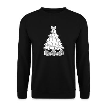 Harmonica Musican Christmas Tree Harmonica - Unisex Pullover - Schwarz - Vorne - Alina (178cm) & Michal (187cm)