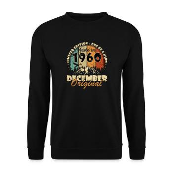 Dezember 1960 - 1960 Dezember - Unisex Pullover - Schwarz - Vorne - Alina (178cm) & Michal (187cm)