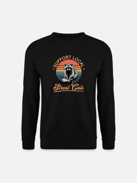 Funny Raccoon - Unisex Sweatshirt - black