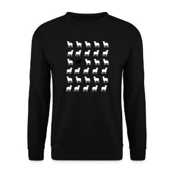 White and black sheep - Unisex Sweatshirt - black - Front - Alina (178cm) & Michal (187cm)