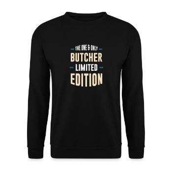 Der Einzige Schlachter Limited Edition - Unisex Pullover - Schwarz - Vorne - Alina (178cm) & Michal (187cm)