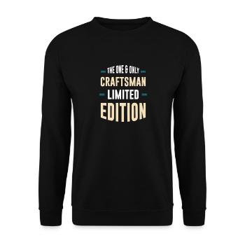 Craftsman Limited Edition Typo - Unisex Sweatshirt - black - Front - Alina (178cm) & Michal (187cm)