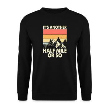Hiking Hiker Mountaineer Gift - Unisex Sweatshirt - black - Front - Alina (178cm) & Michal (187cm)
