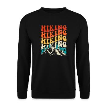 Hiking Retro - Unisex Sweatshirt - black - Front - Alina (178cm) & Michal (187cm)