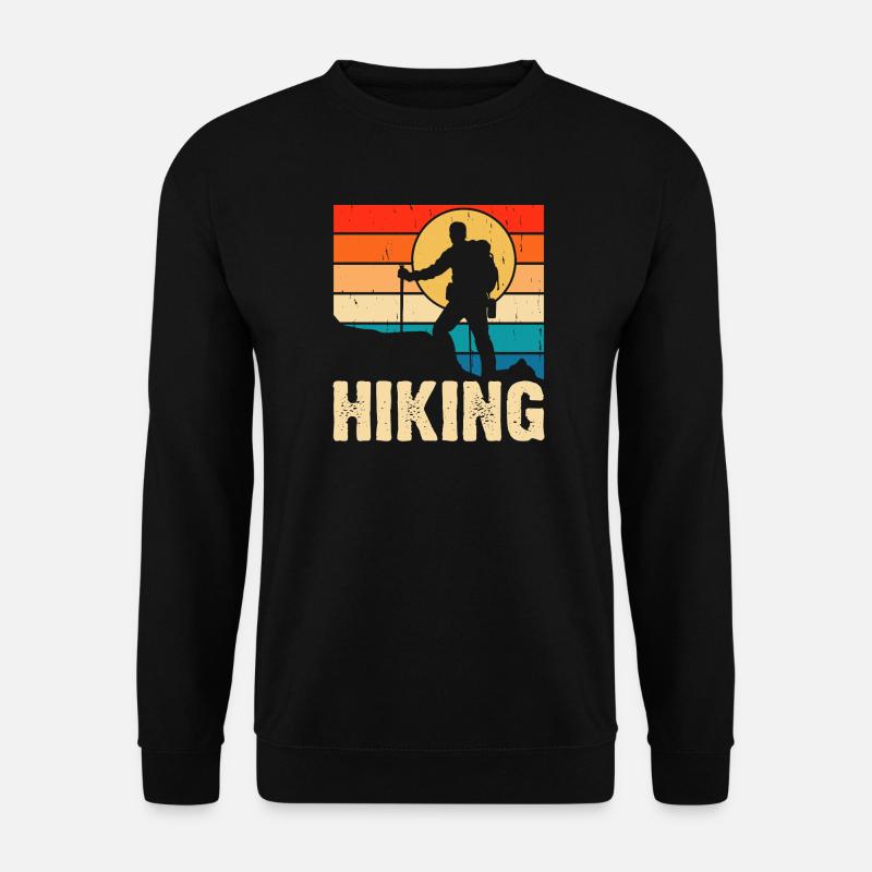 Hiking Retro - Unisex Pullover - Schwarz