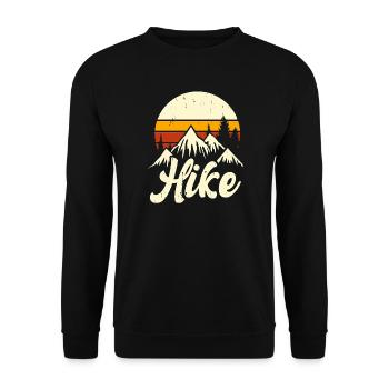 Hiking Retro - Unisex Sweatshirt - black - Front - Alina (178cm) & Michal (187cm)