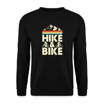 Hike And Bike - Unisex Pullover - Schwarz - Vorne - Alina (178cm) & Michal (187cm)