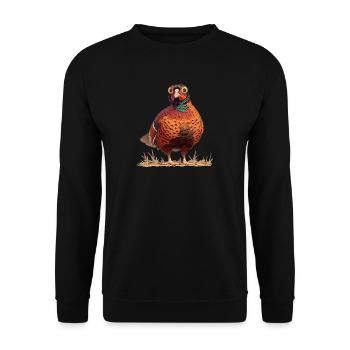 Pheasants Pheasant - Unisex Sweatshirt - black - Front - Alina (178cm) & Michal (187cm)