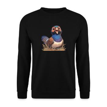 Pheasants Pheasant - Unisex Sweatshirt - black - Front - Alina (178cm) & Michal (187cm)