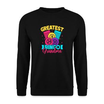 Bingo Game Greatest Grandma Bingo - Unisex Sweatshirt - black - Front - Alina (178cm) & Michal (187cm)