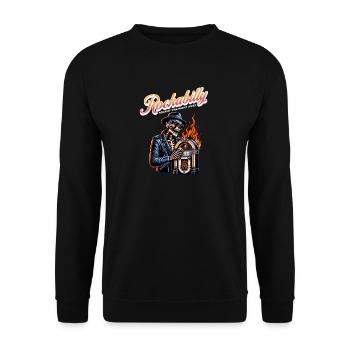 Rock and Roll Always and Forever Rockabilly 2025 - Unisex Sweatshirt - black - Front - Alina (178cm) & Michal (187cm)