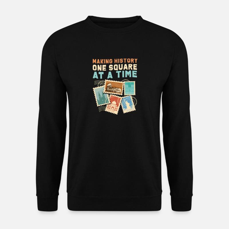 Stamps Philatelist Stamp Collection - Unisex Sweatshirt - black