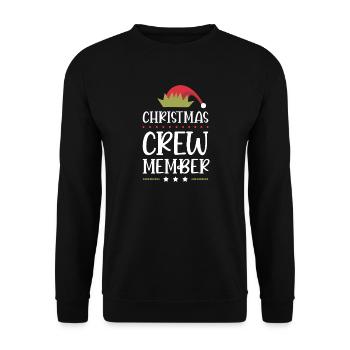 Weihnachten Crew Christmas - Unisex Sweatshirt - black - Front - Alina (178cm) & Michal (187cm)
