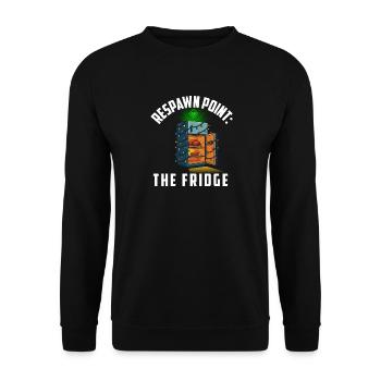 Respawn Point The Fridge Gaming Lover Gamer Xmas - Unisex Sweatshirt - black - Front - Alina (178cm) & Michal (187cm)