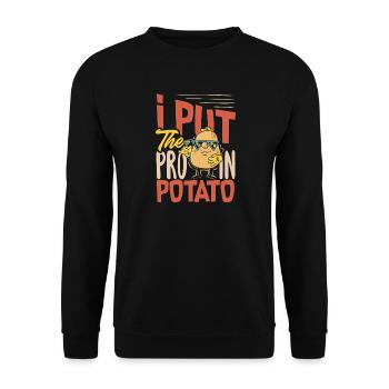 Taters Over Haters Kartoffel - Unisex Pullover - Schwarz - Vorne - Alina (178cm) & Michal (187cm)