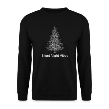 Silent Night Vibes - Silhouette d’arbre - Sweat-shirt Unisexe - noir - Devant - Alina (178cm) & Michal (187cm)