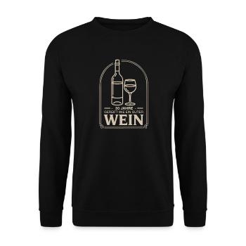 Aged for 30 years like a good wine - Unisex Sweatshirt - black - Front - Alina (178cm) & Michal (187cm)